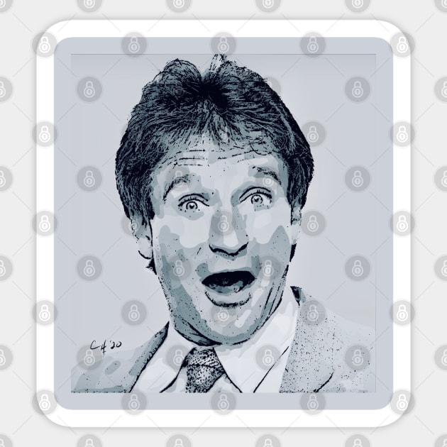 Robin Williams Sticker by knightwatchpublishing